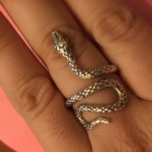 Sterling silver snake ring